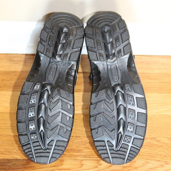 Bilt Black Leather Lace Up Steel Toe Oil Resistant Motorcycle Boots Men's 11 - Picture 11 of 13